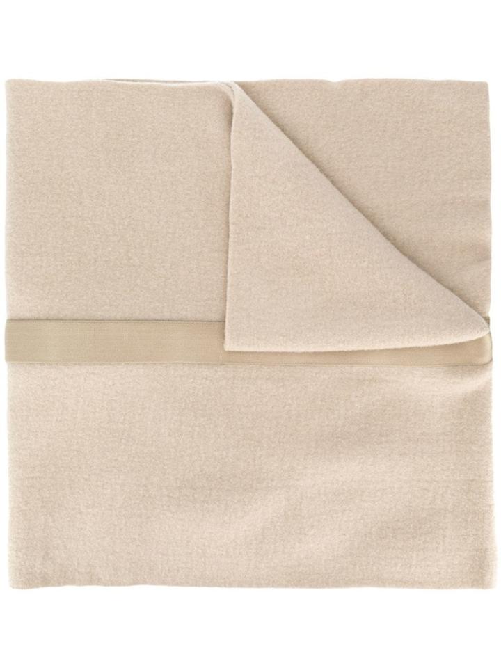 Julius Strap-detail Oversized Scarf - Neutrals