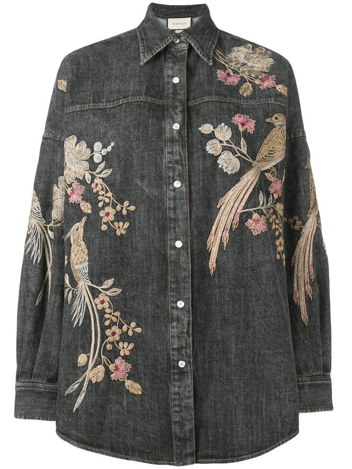 Gucci Embroidered Shirt - Black