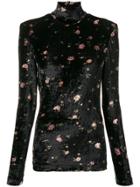 Philosophy Di Lorenzo Serafini Floral Patterned Turtleneck - Black