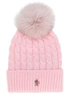 Moncler Grenoble Ribbed Knit Cap - Pink & Purple