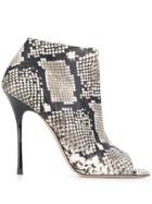 Marc Ellis Scale Print Cut-out Shoe Boots - Neutrals