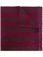 Paul Smith Houndstooth Patterned Scarf, Men's, Red, Wool