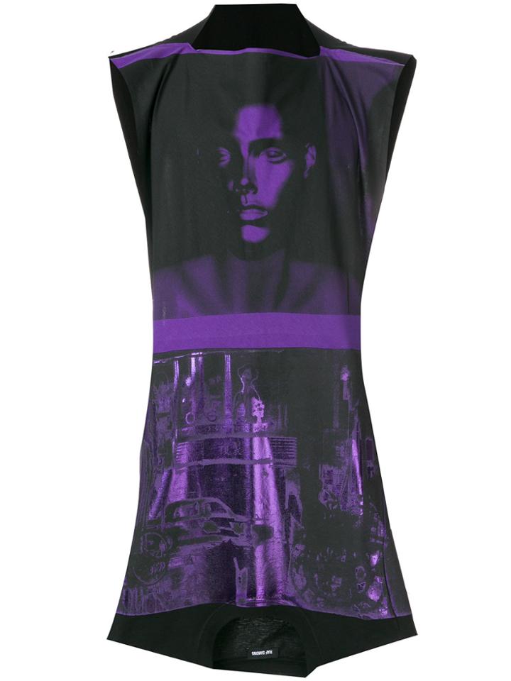 Raf Simons Printed Sleeveless T-shirt - Black