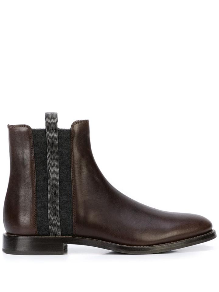 Brunello Cucinelli Flat Ankle Boots - Brown