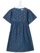 Chloé Kids Teen Horse-embroidered Dress - Blue