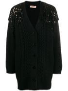 Twin-set Sequin Knitted Cardigan - Black