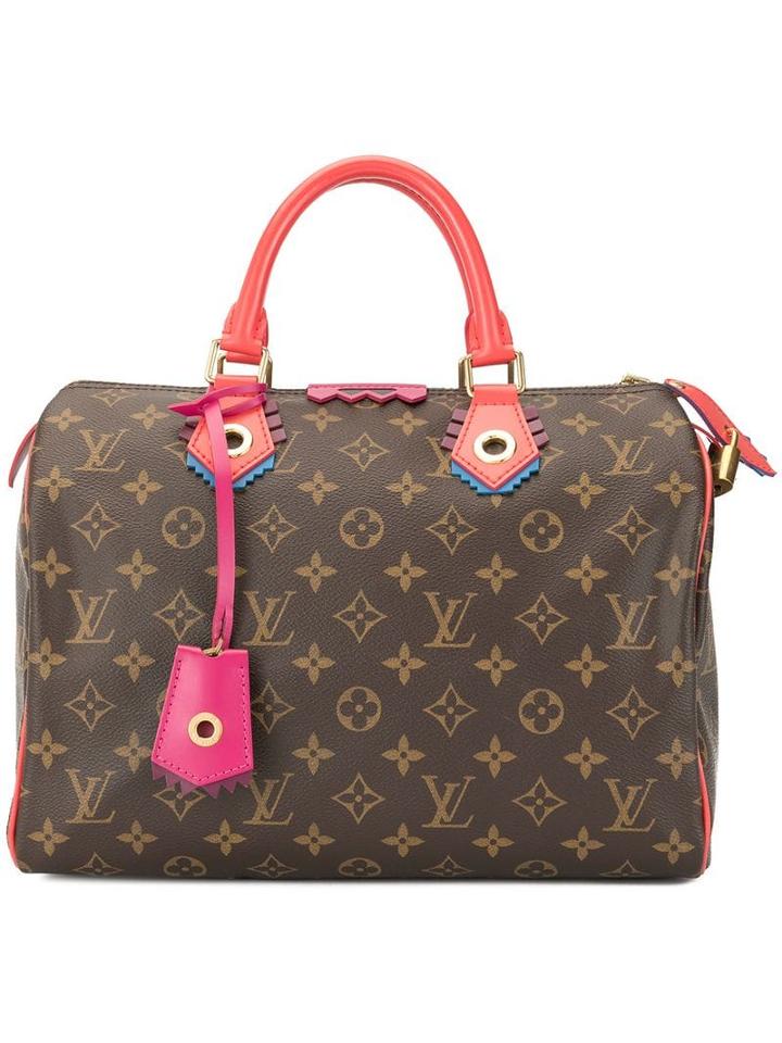 Louis Vuitton Pre-owned Speedy 30 Flamingo Monogram Tote - Brown