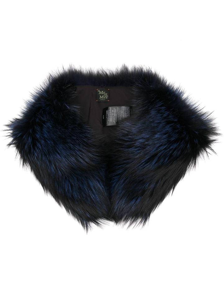 Mr & Mrs Italy Fox Fur Collar - Blue