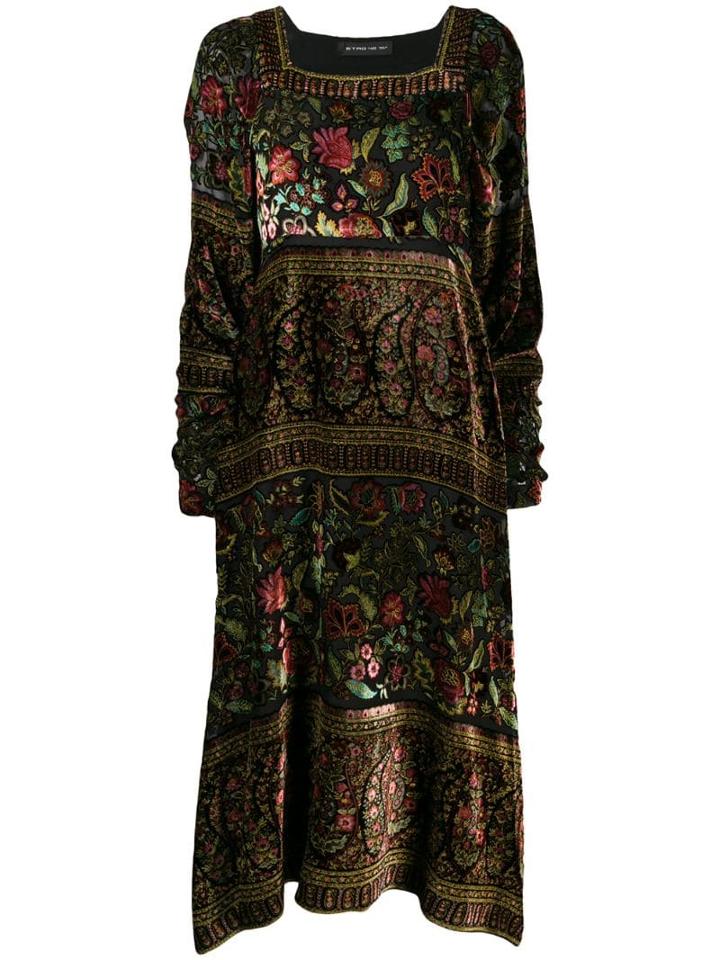 Etro Floral Paisley Embroidered Midi Dress - Black