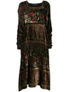 Etro Floral Paisley Embroidered Midi Dress - Black