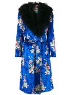 Duro Olowu Floral Print Wrap Dress - Blue