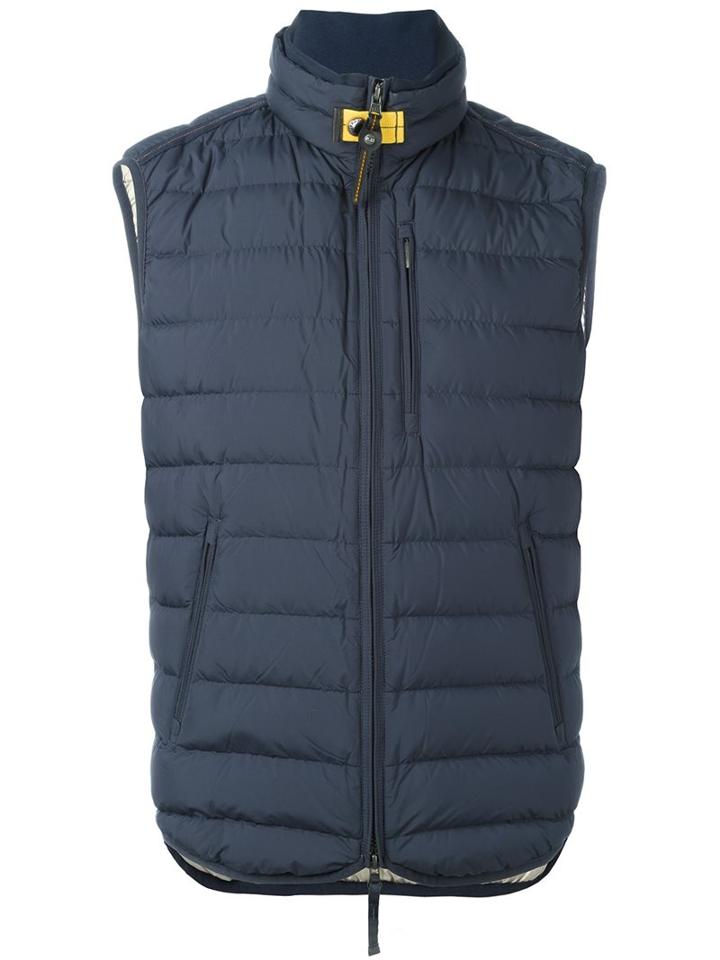 Parajumpers Padded Vest, Men's, Size: Large, Blue, Polyamide/polyester/feather Down/feather