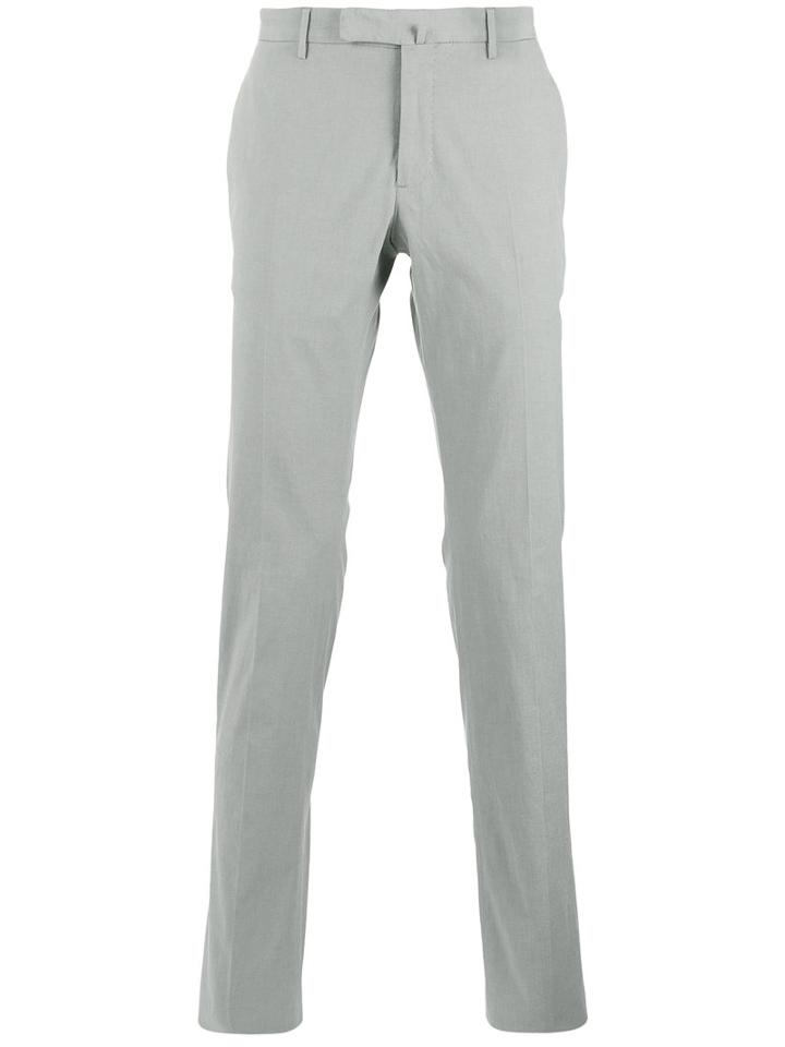 Incotex Slim-cut Chino Trousers, Men's, Size: 56, Grey, Cotton/spandex/elastane