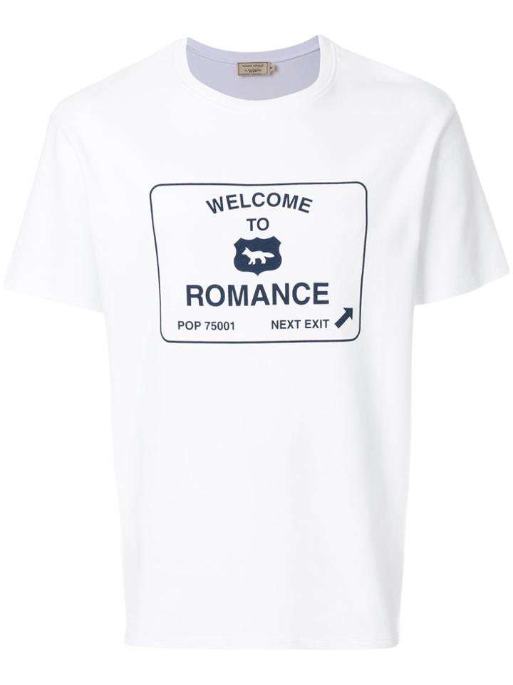 Maison Kitsuné Romance Road Panel T-shirt - White