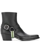 Calvin Klein 205w39nyc Textured Ankle Boots - Black