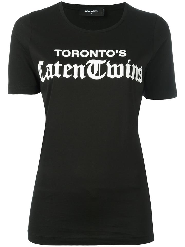 Dsquared2 Caten Twins T-shirt, Women's, Size: Small, Black, Cotton