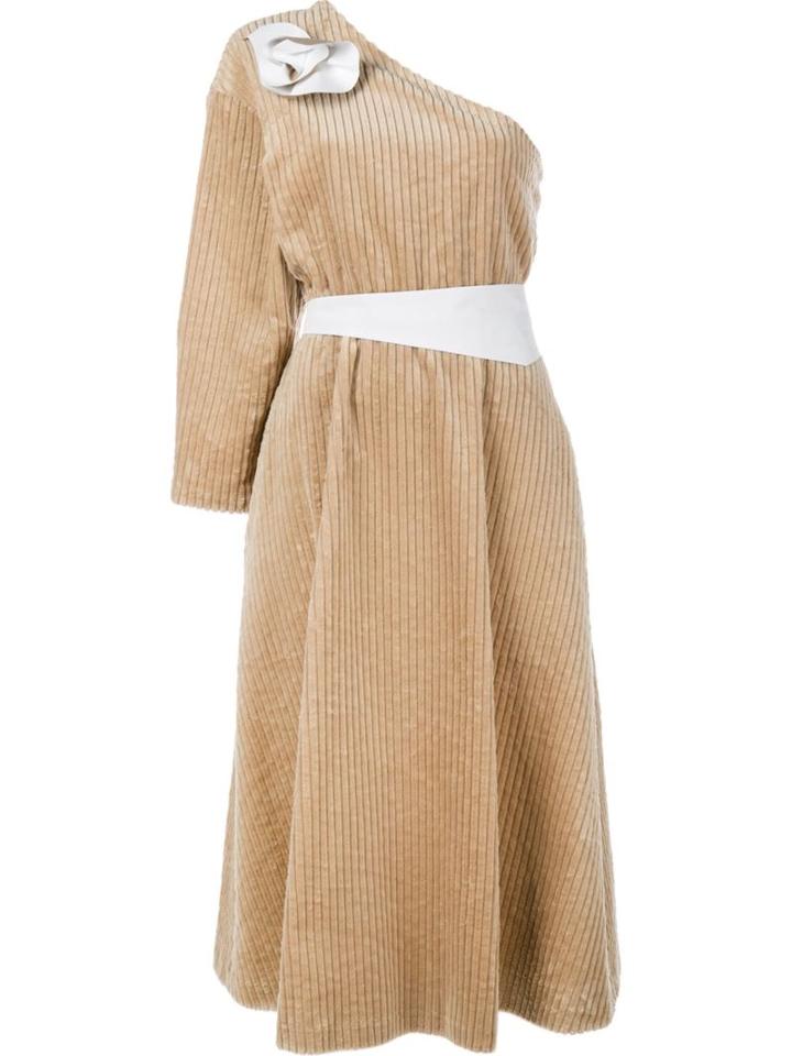 Awake One Shoulder Corduroy Dress