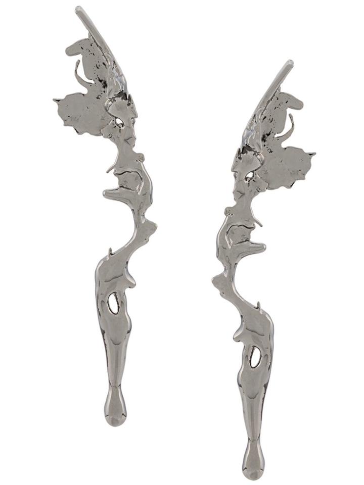 Annelise Michelson Medium Lava Earrings - Silver