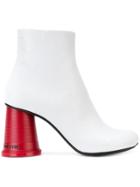 Mm6 Maison Margiela Cup Heel Ankle Boots - White