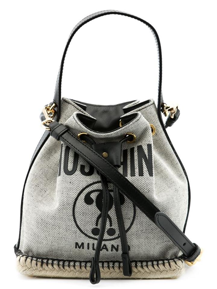 Moschino Double Question Mark Print Bucket Tote