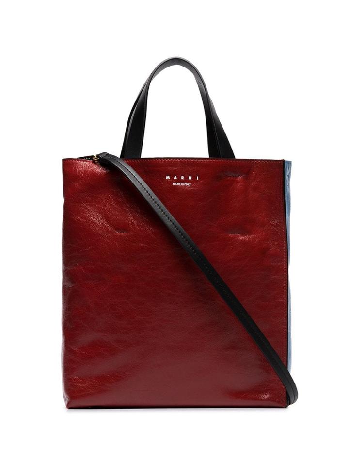 Marni Medium Museo Tote Bag - Red