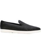 Salvatore Ferragamo Slip-on Sneakers, Men's, Size: 9, Black, Rubber/leather