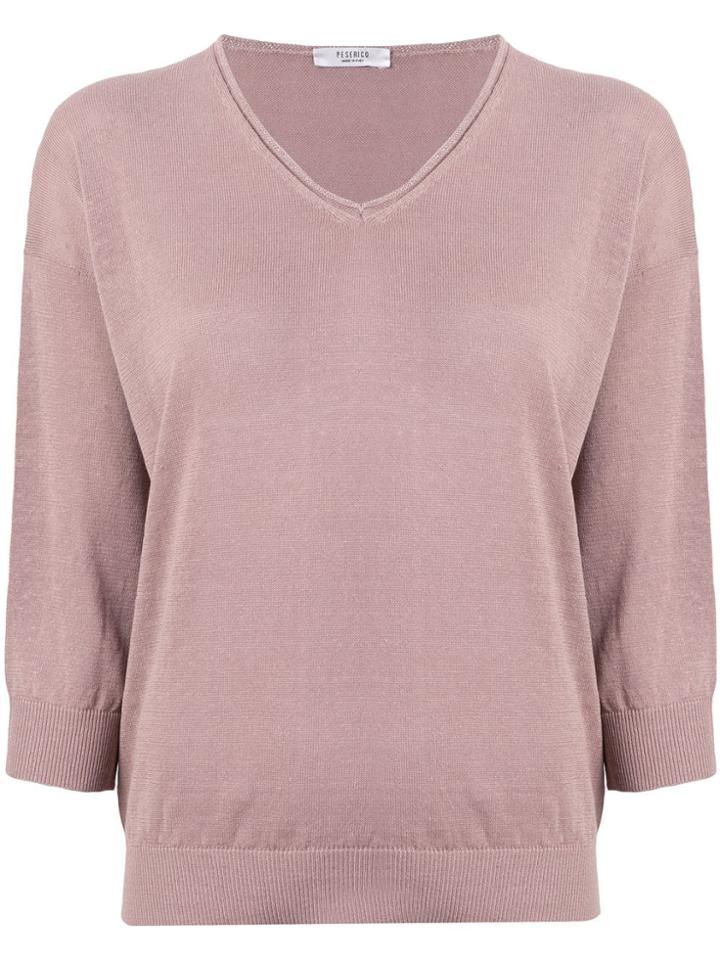 Peserico 3/4 Sleeve Jumper - Pink