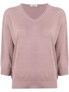 Peserico 3/4 Sleeve Jumper - Pink