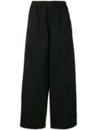 Nude Plain Palazzo Pants - Black