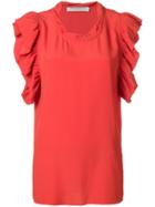 Philosophy Di Lorenzo Serafini Red Ruffled T-shirt