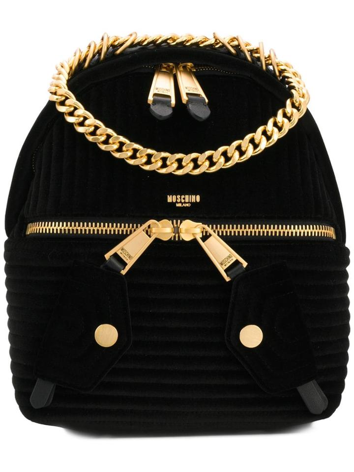 Moschino Mini Functional Backpack - Black