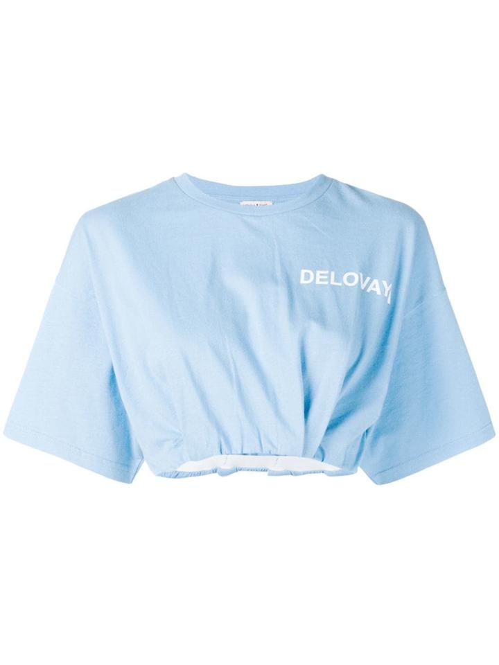Natasha Zinko Delovaya Cropped T-shirt - Blue