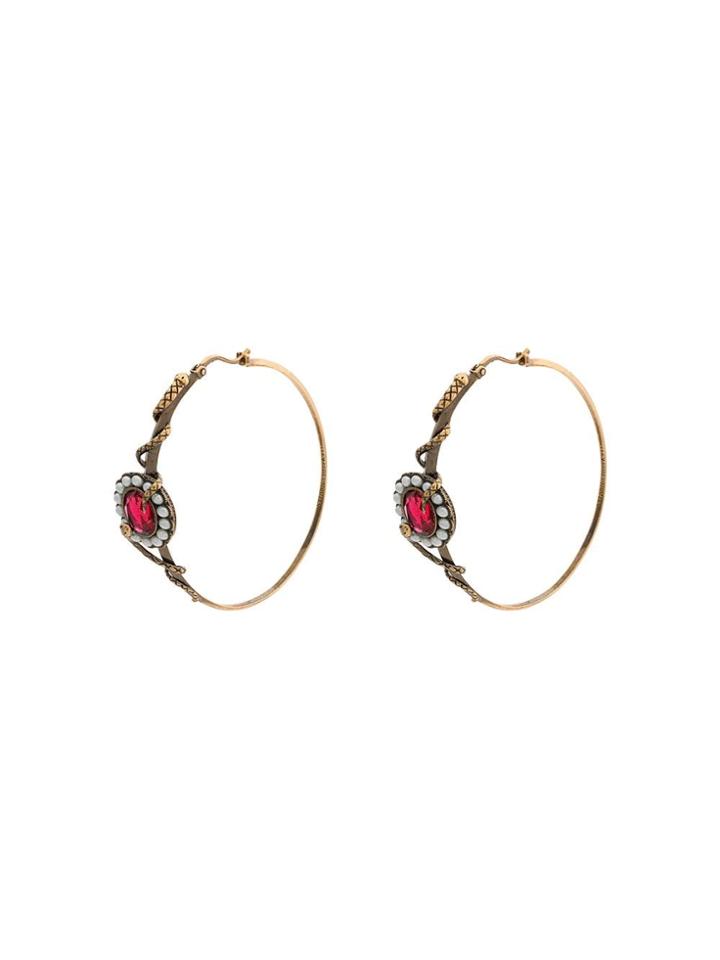 Alexander Mcqueen Snake And Crystal-embellished Earrings - Metallic