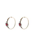 Alexander Mcqueen Snake And Crystal-embellished Earrings - Metallic