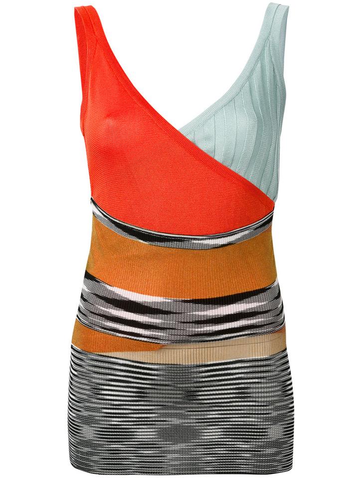 Missoni - Fitted Knit Top - Women - Viscose - 40, Yellow/orange, Viscose