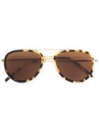 Tomas Maier Eyewear - Aviator Frame Sunglasses - Unisex - Acetate/metal (other) - One Size, Brown, Acetate/metal (other)
