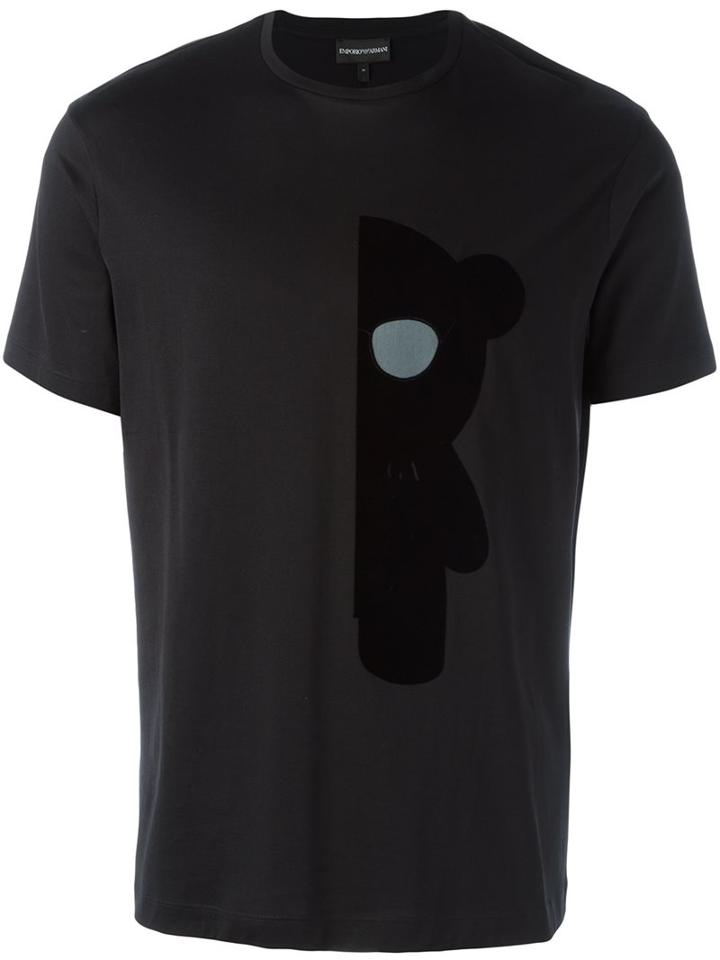 Emporio Armani Round Neck T-shirt, Men's, Size: Xl, Black, Cotton