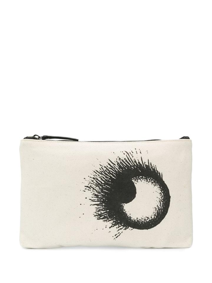 Ann Demeulemeester Sketch Print Clutch - Black
