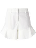 Dorothee Schumacher Flared Shorts, Women's, Size: 3, White, Cotton/polyester/spandex/elastane