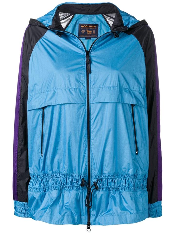 Woolrich Colour-block Zipped Jacket - Blue