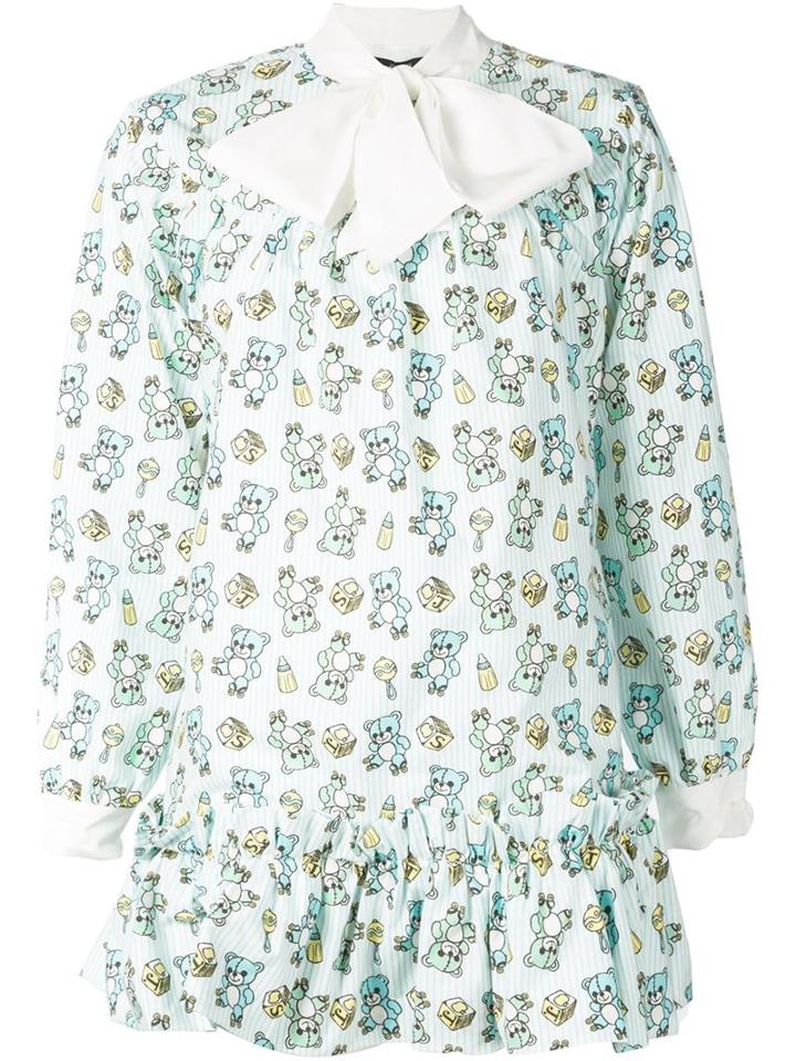 Jeremy Scott Teddy Bear Print Blouse