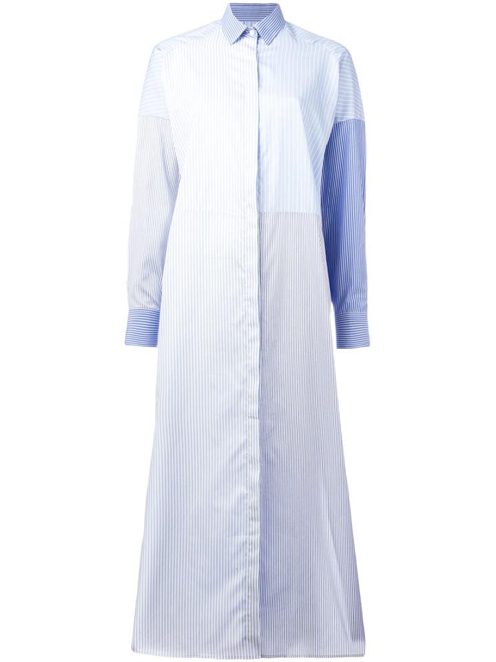 Each X Other Striped Midi Shirt Dress, Women's, Size: Small, Blue, Cotton