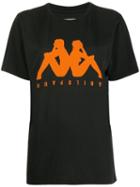 Paura X Kappa Logo Print T-shirt - Black