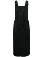 G.v.g.v. Twill Utility Pinafore Dress, Women's, Size: 36, Black, Polyester/triacetate