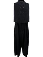 L'eclaireur L'eclaireur X Mioran Tuxedo Jumpsuit, Men's, Size: 4, Blue, Virgin Wool