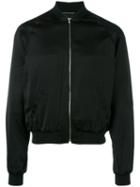 Saint Laurent Satin Embellished Bomber Jacket, Men's, Size: 54, Black, Viscose/glass Fiber/polyethylene/cotton