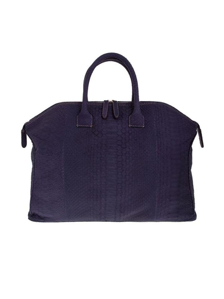 Zagliani Python Skin Tote