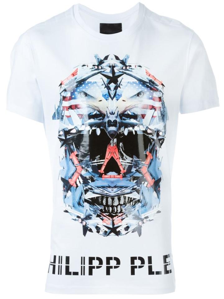 Philipp Plein 'i Know It' T-shirt, Men's, Size: Xxl, White, Cotton/polyester