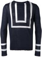 Christian Pellizzari Striped Knitted Sweater, Men's, Size: 48, Blue, Cotton