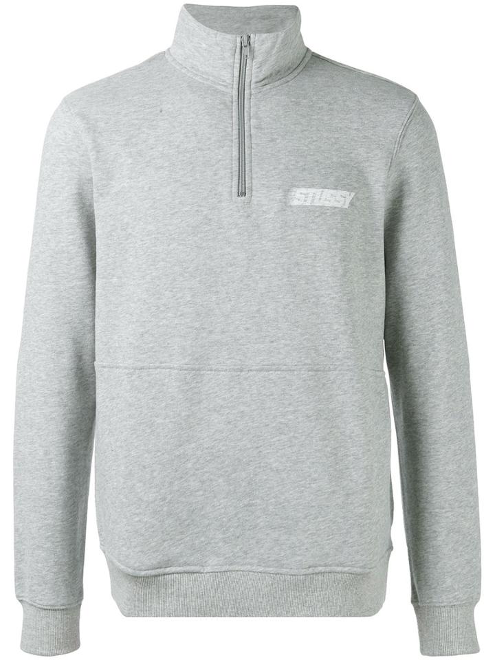 Stussy - High Neck Sweatshirt - Men - Cotton/polyester - Xl, Grey, Cotton/polyester